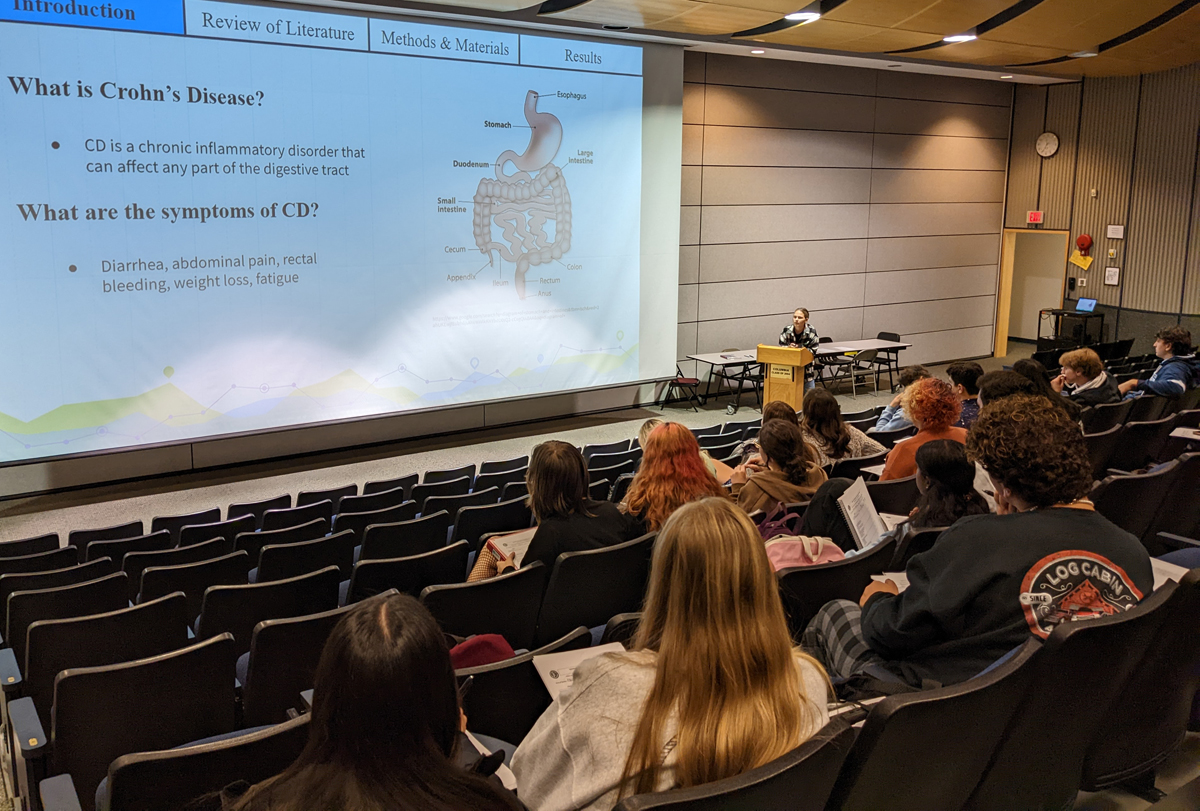 Alaina Marino presenting science research project