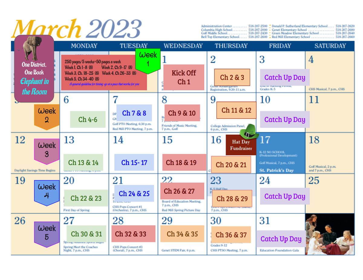 Elephant in the Room - Reading Calendar