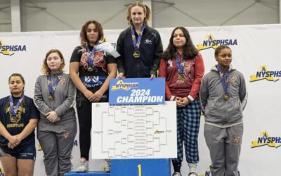 Elle Hutton on podium at 2024 NYS Championships