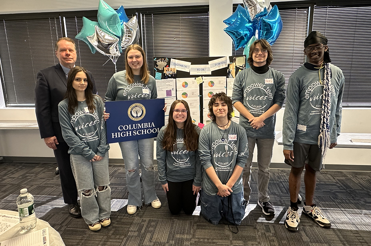 Columbia High School students at the Empowering Student Voices Youth Summit at Questar III BOCES.