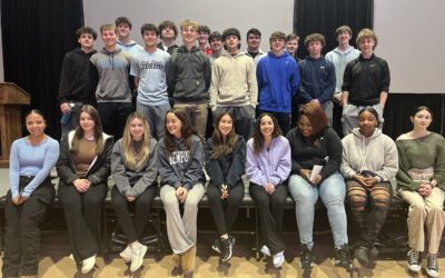 Columbia students at the Junior Achievement Stock Market Challenge at the UAlbany Broadview Center