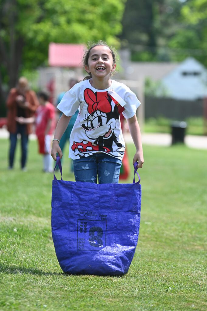 Students competing at Red Mill Field Day
