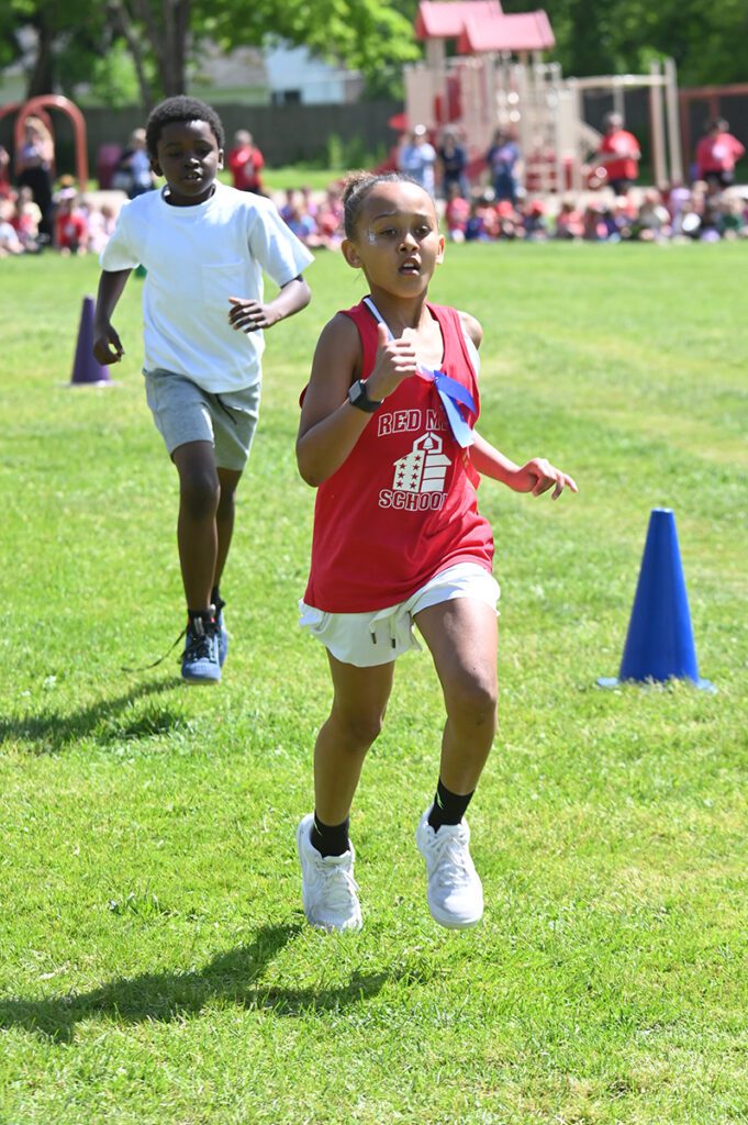 Students competing at Red Mill Field Day