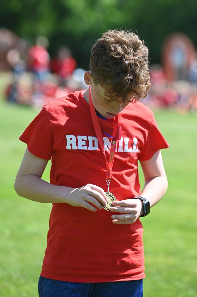 Students competing at Red Mill Field Day