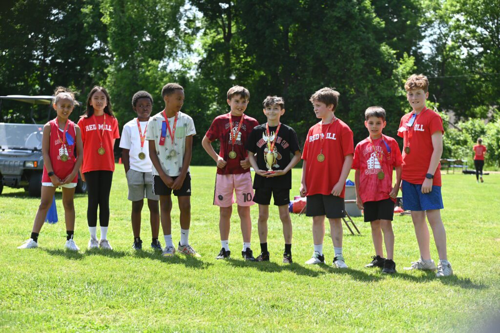 Students competing at Red Mill Field Day
