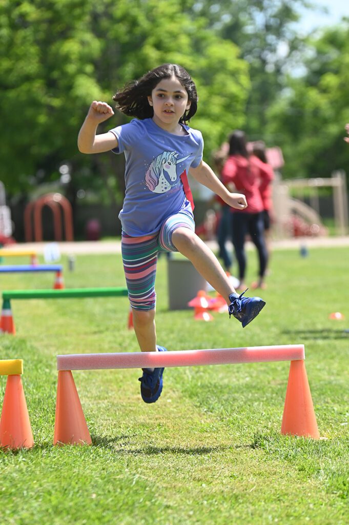 Students competing at Red Mill Field Day