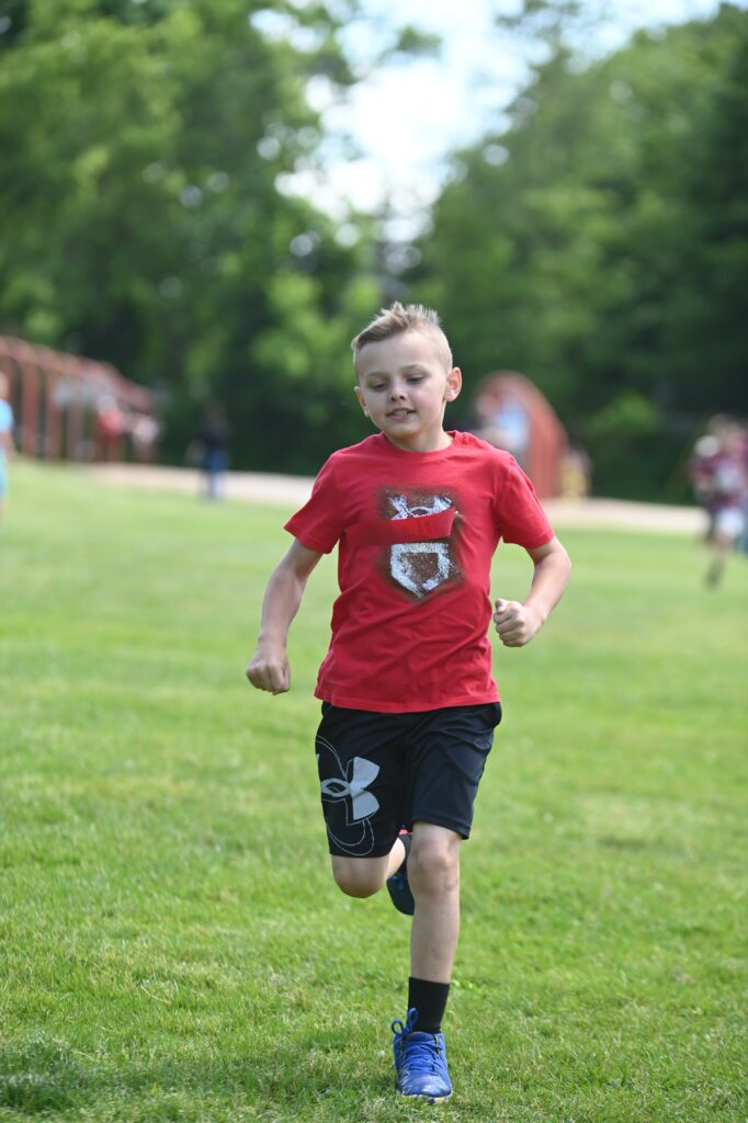 Students competing at Red Mill Field Day