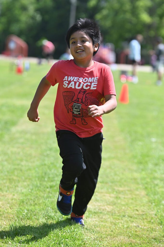 Students competing at Red Mill Field Day