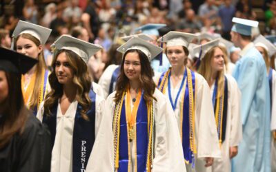 Student processional at the Columbia High School Class of 2024 Graduation Ceremony.