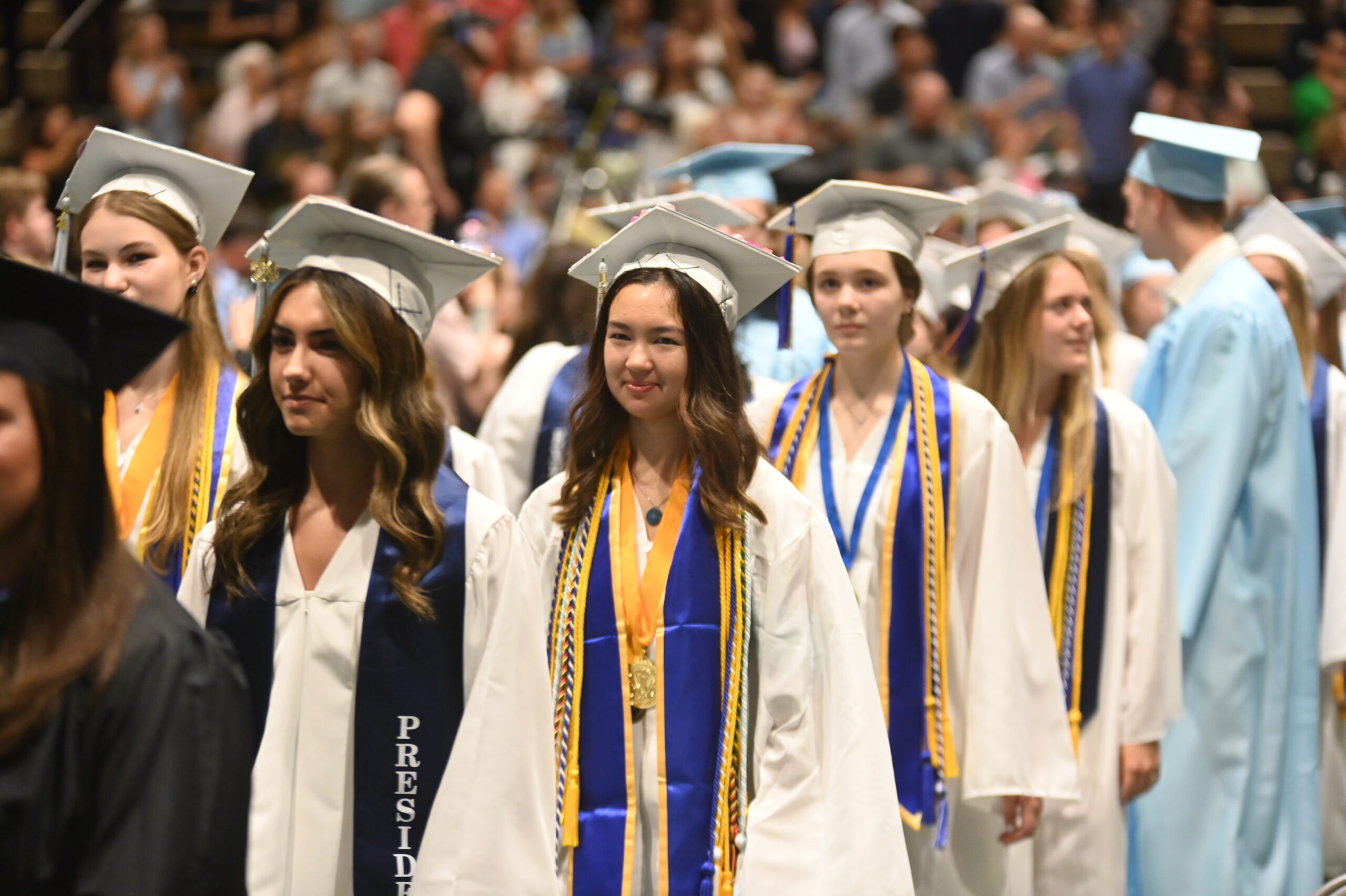 Student processional at the Columbia High School Class of 2024 Graduation Ceremony.
