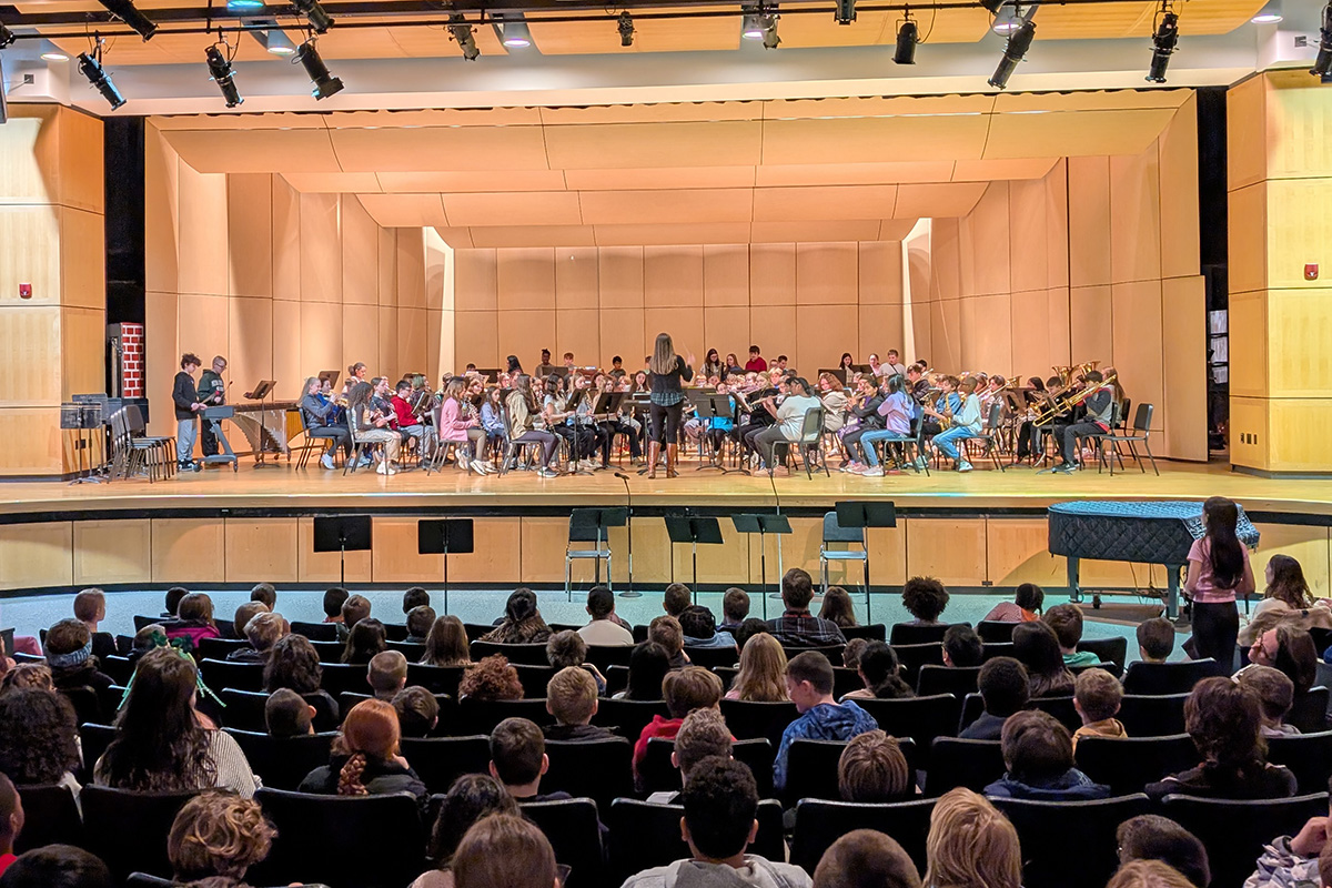 The Goff 6th Grade Band performing at the District-wide Instrumental Festival on Tuesday, March 18 at Columbia High School.