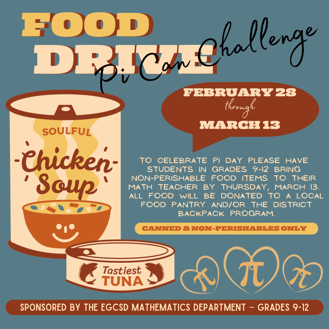 2025 Pi Can Challenge Food Drive flyer