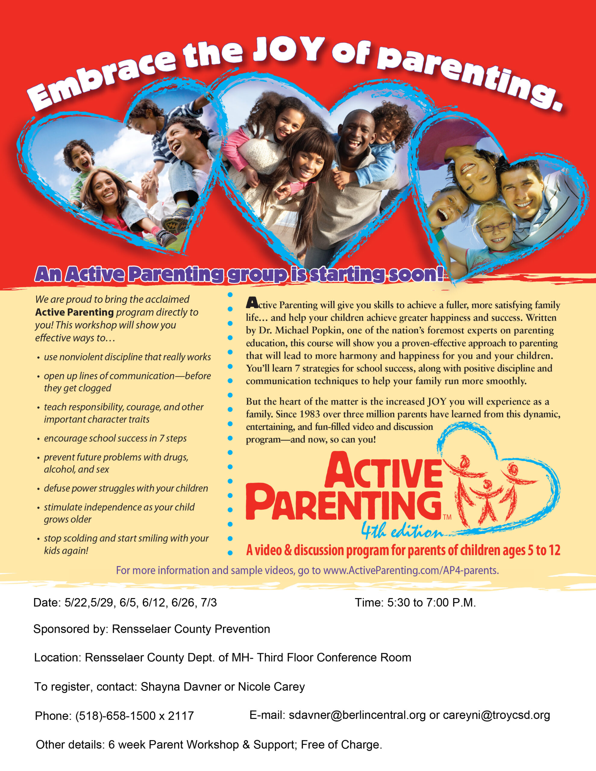 Active Parenting Flyer - Spring 2025